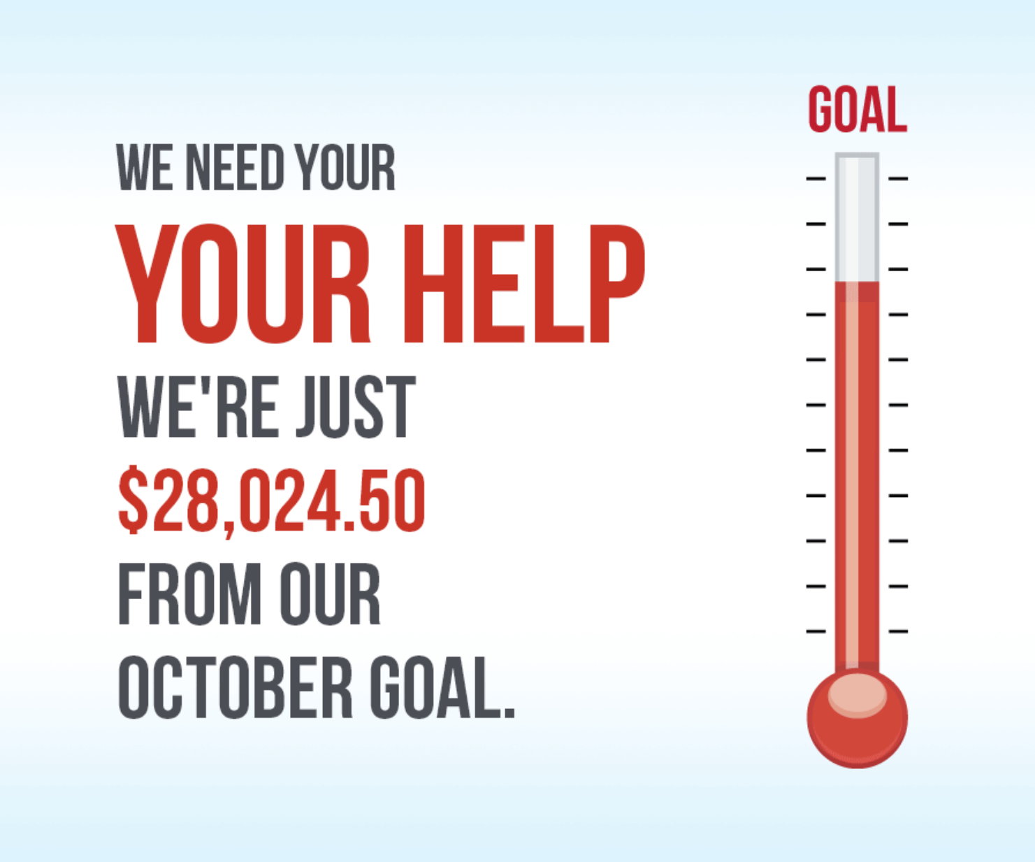 oct. fundraising goal